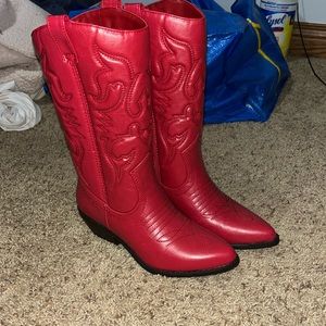womens red cowgirl boots